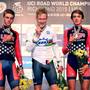Podio junior maschile mondiali a cronometro (foto cyclingnews)