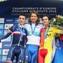 Podio maschile Europei di ciclismo (foto bettini federciclismo)