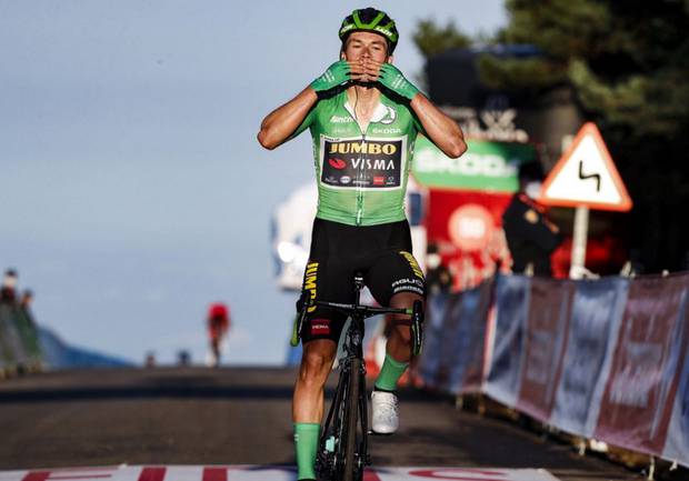 Primoz Roglic vince tappa 8 Vuelta Spagna (foto cyclingnews)