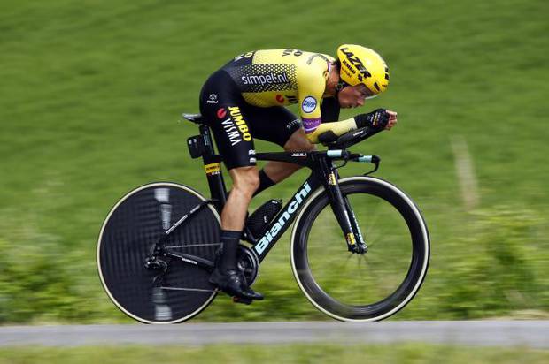 Primoz Roglic vincitore della cronometro di San Marino (foto bettini cyclingnews)