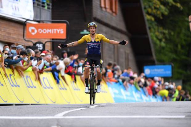 Primoz Roglic vincitore tappa 2 del Giro del Delfinato (foto cyclingnews)
