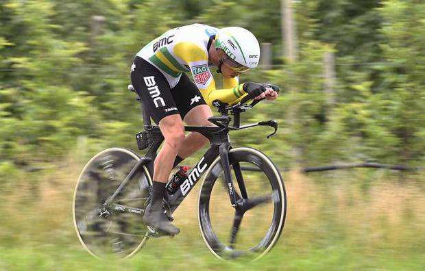Rohan Dennis vincitore cronometro Trento Rovereto (fot cyclingnews)