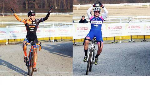Samparisi e Persico vincitori del Trofeo Piemonte Lombardia a Bosisio Parini (foto federciclismo)
