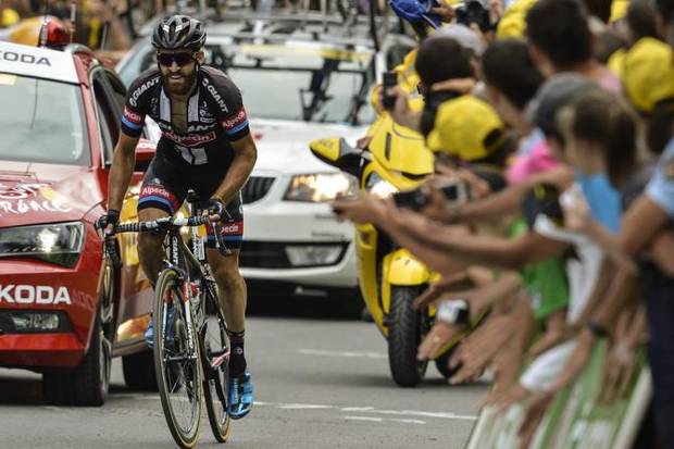 Simon Geschke verso la vittoria a Pra Loup al Tour de France (foto cyclingnews)