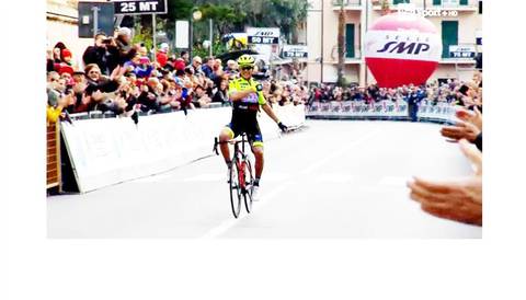 Simone Velasco vincitore Trofeo Laigueglia 2019 (foto federciclismo)