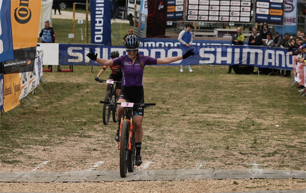 Sofie Pedersen vincitrice a Esanatoglia (foto Federciclismo)