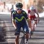 Uno degli attacchi di Nairo Quintana nella tappa del Terminillo (foto cyclingnews)
