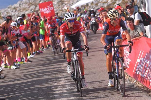 Vincenzo Nibali e Alberto Contador, Froome staccato (foto cyclingnews)