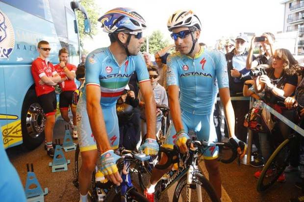 Vincenzo Nibali e Fabio Aru (foto bettini/cyclingnews)