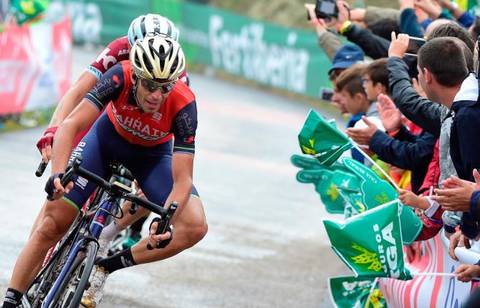 Vincenzo Nibali quarto nella tappa 17 della Vuelta (foto cyclingnews)