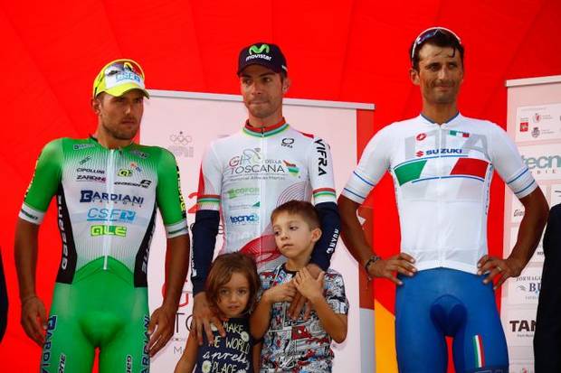 Visconti, Colbrelli e Bennati il podio di Montecatini (foto bettini cyclingnews)