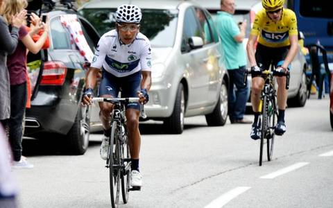 Quintana davanti a Froome (foto La Presse)